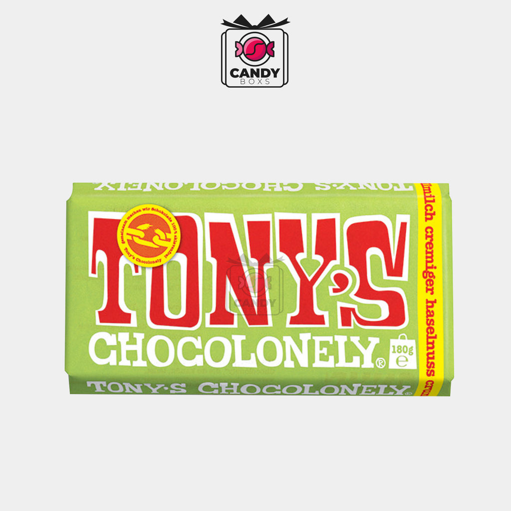 TONY'S CHOCOLONELY WITH SEA SALT ALMONDS 51% 180G - CANDY BOXS