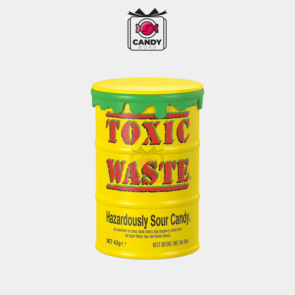 TOXIC WASTE HAZARDOUSLY SOUR CANDY 42G - CANDY BOXS