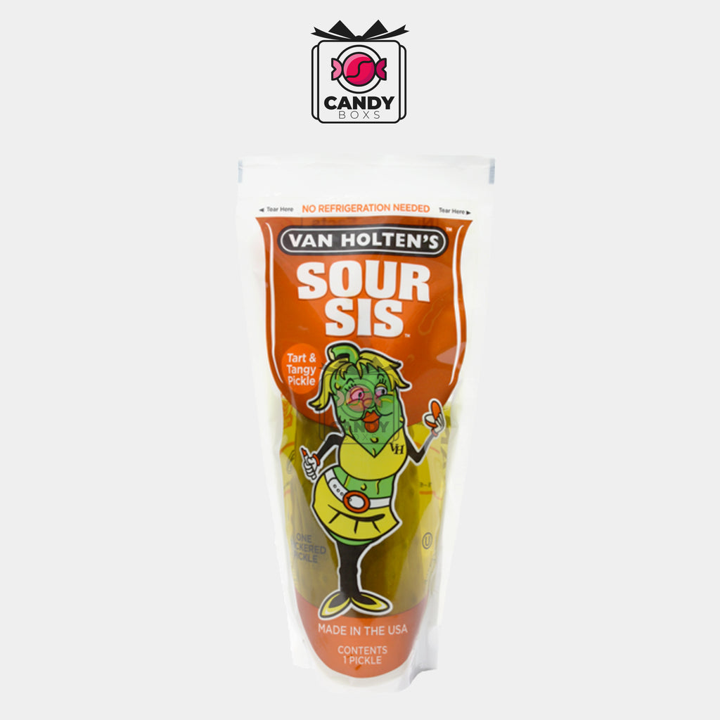 VAN HOLTEN'S PICKLE SOUR SIS 250G - CANDY BOXS