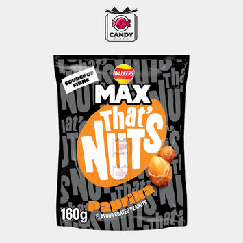 WALKERS MAX THATS NUTS PAPRIKA 160G - CANDY BOXS