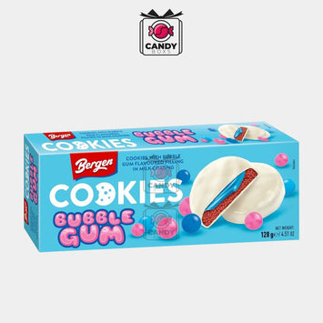 BERGEN COOKIES BUBBLE GUM 128G - CANDY BOXS - Candyboxs