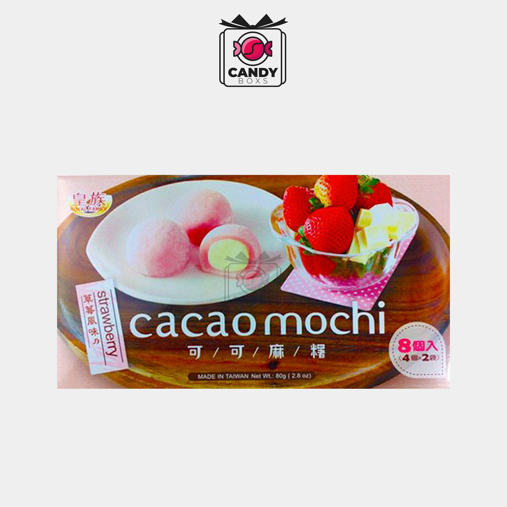 ROYAL FAMILY CACAO MOCHI STRAWBERRY FLAVOR 80G - CANDY BOXS