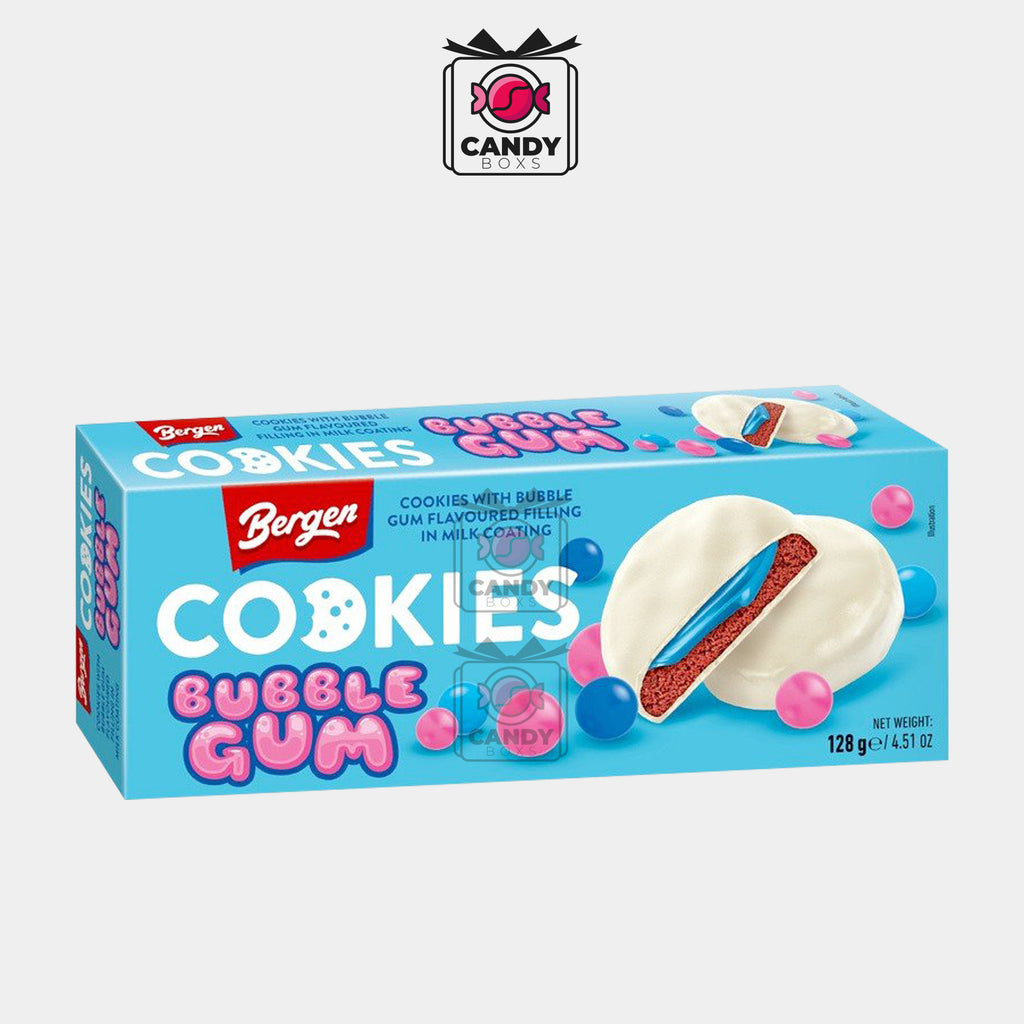 BERGEN COOKIES BUBBLE GUM 128G - CANDY BOXS