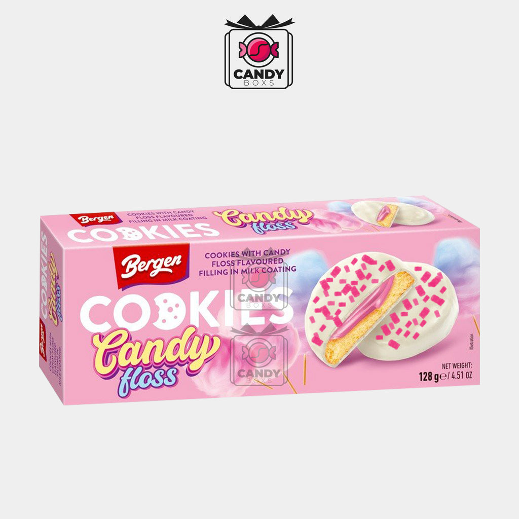 BERGEN CANDY FLOSS POPPING CANDY COOKIES 128G - CANDY BOXS