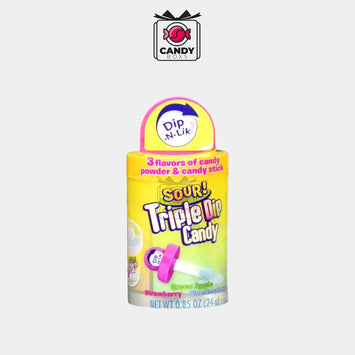 DIP - N - LIK SOUR TRIPLE DIP CANDY - CANDY BOXS - Candyboxs