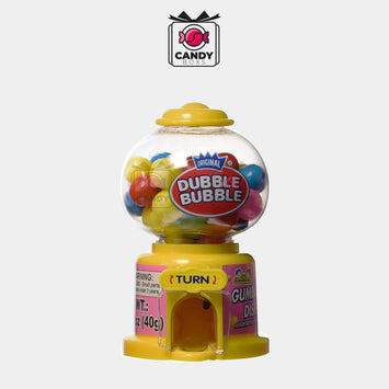 DUBBLE BUBBLE MINI GUMBALL MACHINE CANDY YELLOW 40G - CANDY BOXS - Candyboxs