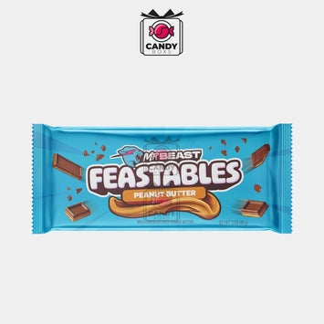 FEASTABLES MRBEAST PEANUT BUTTER MILK CHOCOLATE BAR 60G - CANDY BOXS - Candyboxs