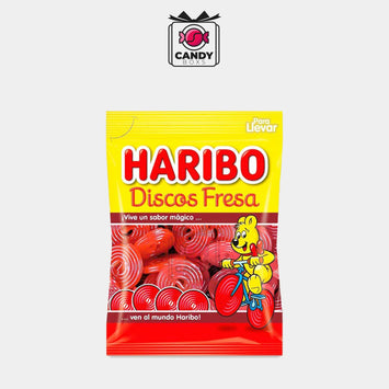 HARIBO DISCOS FRESA 90G - CANDY BOXS - Candyboxs