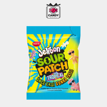 JELIBON SOUR PATCH KIDS TROPICAL 80G - CANDY BOXS - Candyboxs
