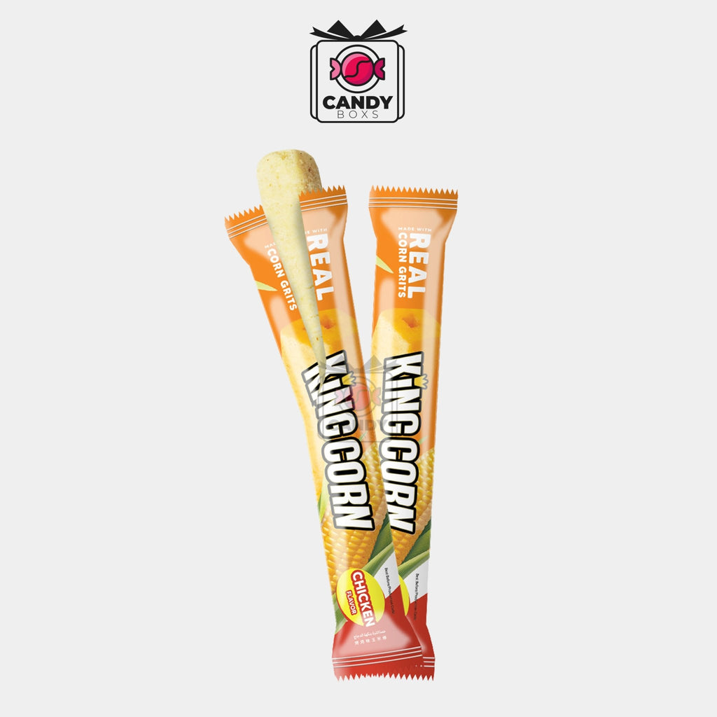 KING CORN STICKS CHICKEN FLAVOR 10G - CANDY BOXS - Candyboxs
