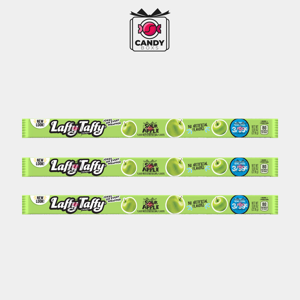 WONKA LAFFY TAFFY ROPE SOUR APPLE FLAVOR - CANDY BOXS