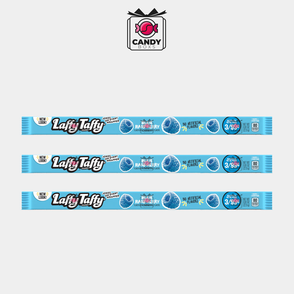 WONKA LAFFY TAFFY ROPE BLUE RASPBERRY FLAVOR - CANDY BOXS