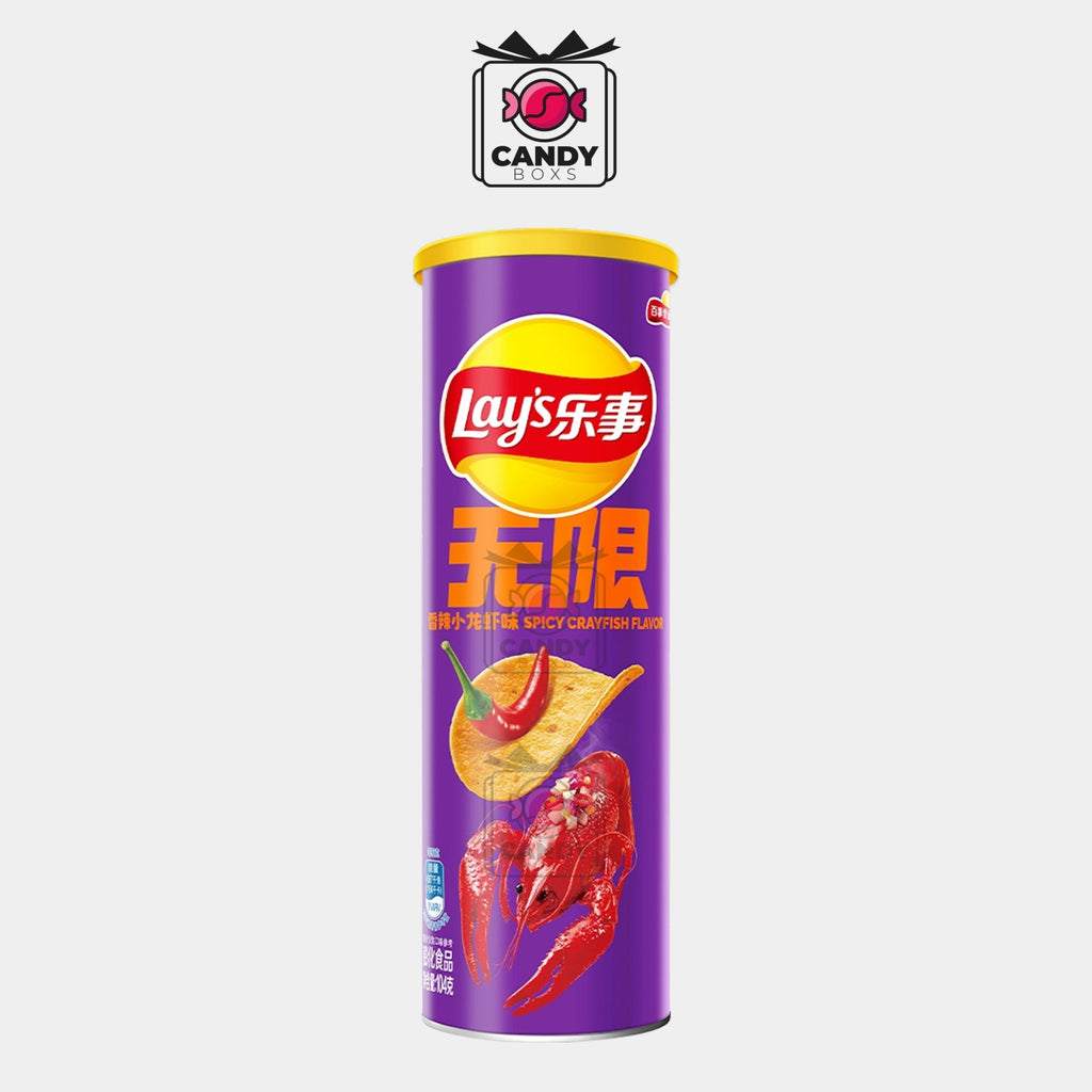 LAY'S POTATO CHIPS SPICY CRAYFISH 104G - CANDY BOXS - Candyboxs