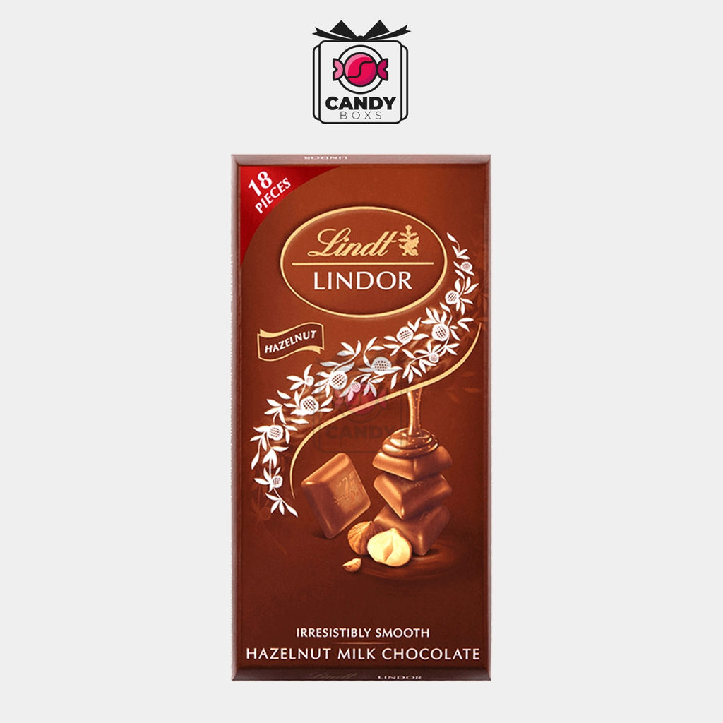 LINDT LINDOR HAZELNUT CHOCOLATE 100G - CANDY BOXS - Candyboxs