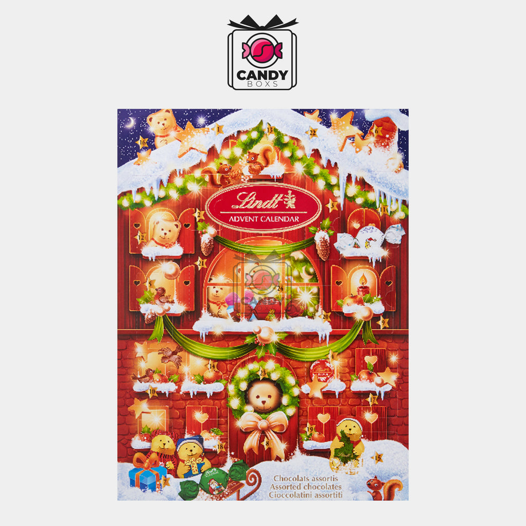 LINDT TEDDY ADVENT CALENDAR 170G - CANDY BOXS