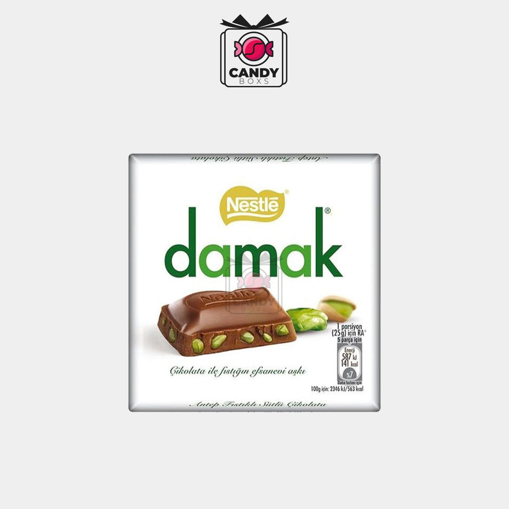 NESTLE DAMAK MILK CHOCOLATE WITH PISTACHIO 60G - CANDY BOXS - Candyboxs