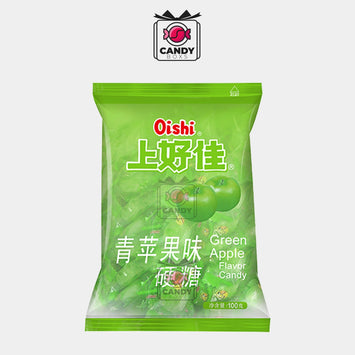 OISHI HARD CANDY GREEN APPLE FLAVOR 100G - CANDY BOXS - Candyboxs