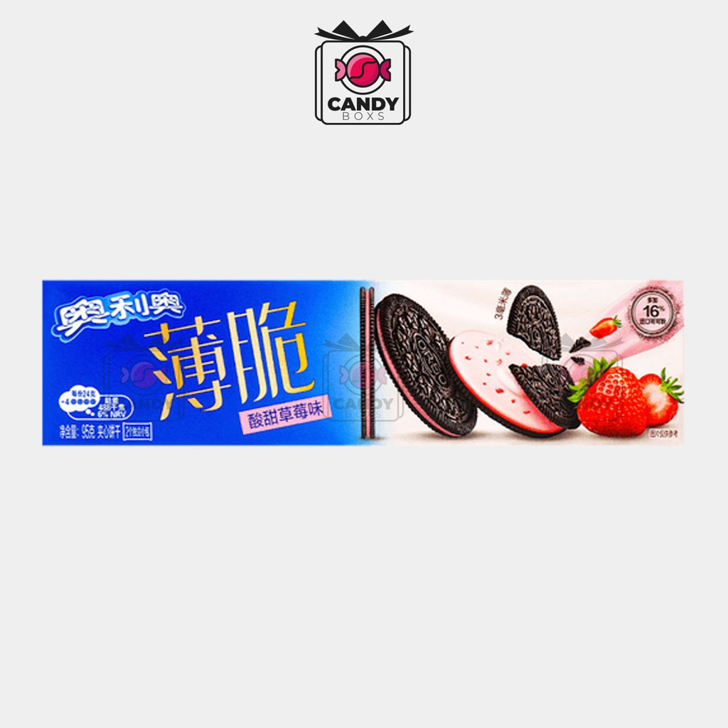 OREO THINS CRUMB STRAWBERRY FLAVOR 97G - CANDY BOXS - Candyboxs