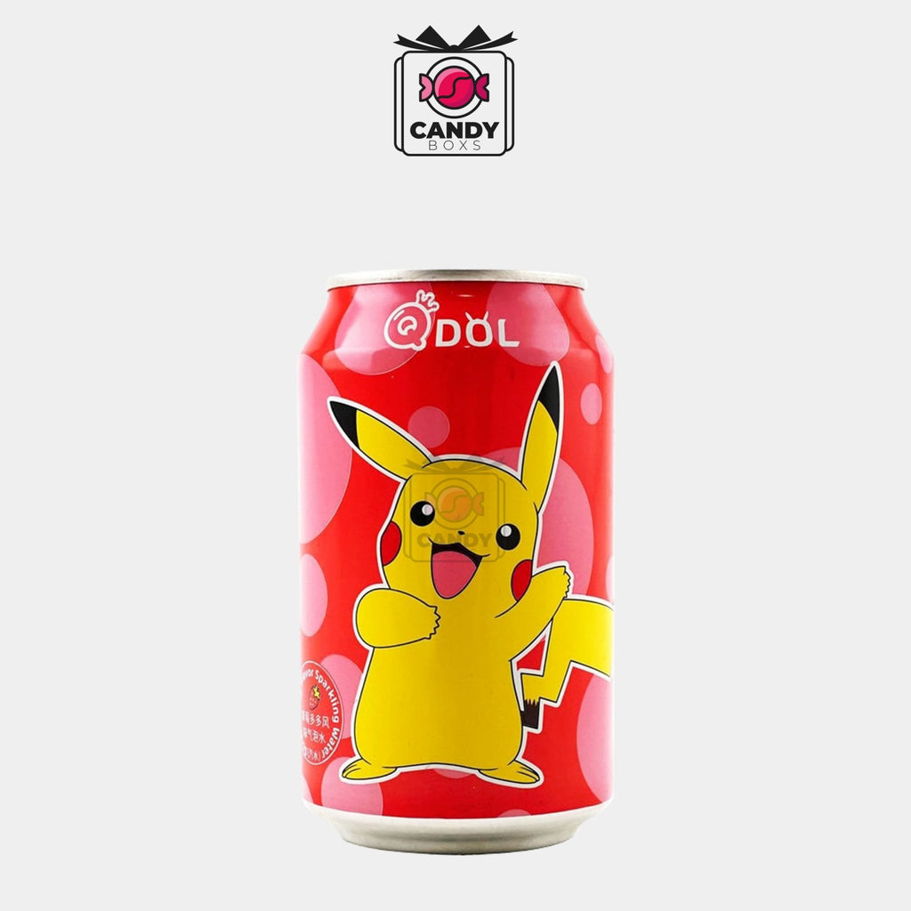 QDOL SPARKLING WATER DRINK POKEMON STRAWBERRY FLAVOR 330ML - CANDY BOXS - Candyboxs