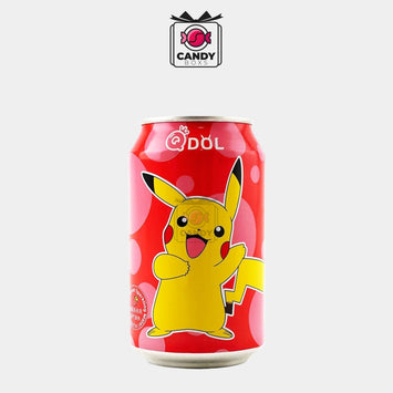 QDOL SPARKLING WATER DRINK POKEMON STRAWBERRY FLAVOR 330ML - CANDY BOXS - Candyboxs