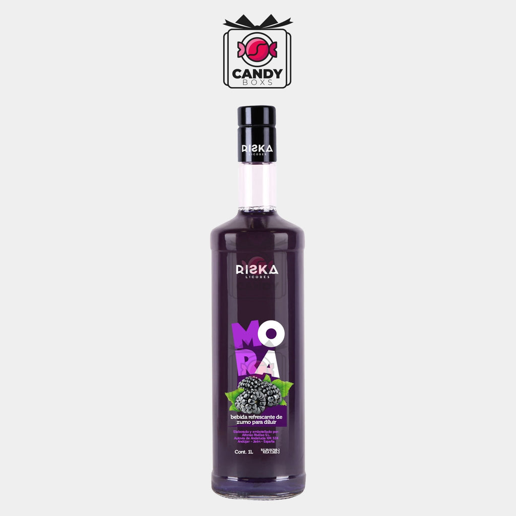 RISKA LIQUOR NON ALCOHOLIC BLACKBERRY FLAVOR 1L - CANDY BOXS - Candyboxs