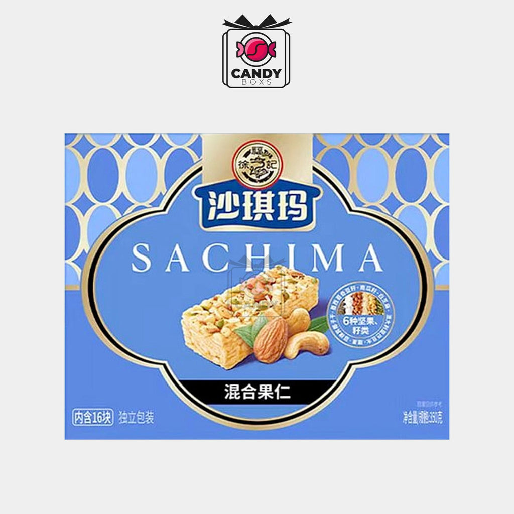 SACHIMA MIX NUTS YOGURT FLAVOR CRISPY SOFT SAQIMA OFFICE SNACK BREAKFAST 16 PCS 350G - CANDY BOXS - Candyboxs