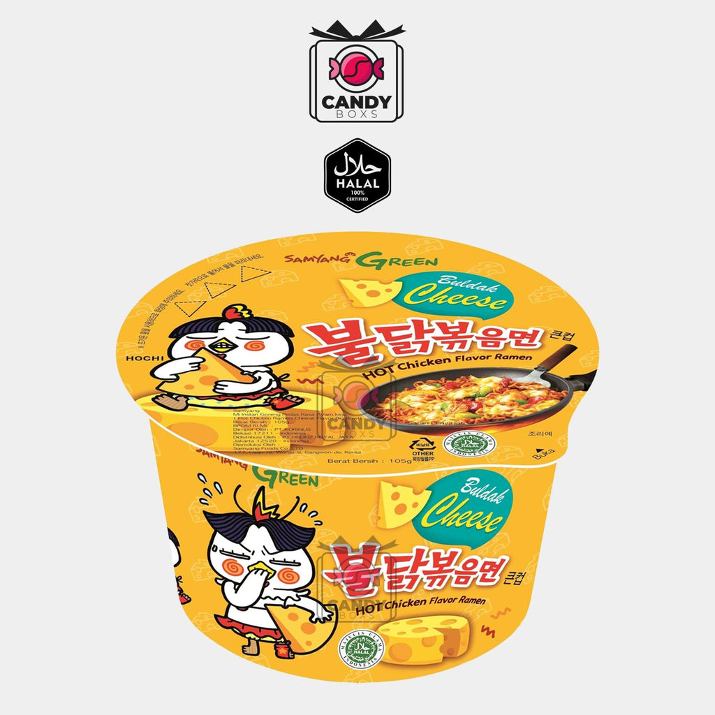 SAMYANG NOODLES HOT CHICKEN FLAVOR RAMEN CHEESE (HALAL) 105G - CANDY BOXS - Candyboxs
