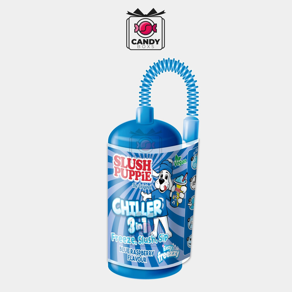 SLUSH PUPPIE CHILLER 3 IN 1 FREEZE SLUSH BLUE RASPBERRY 180ML - CANDY BOXS - Candyboxs