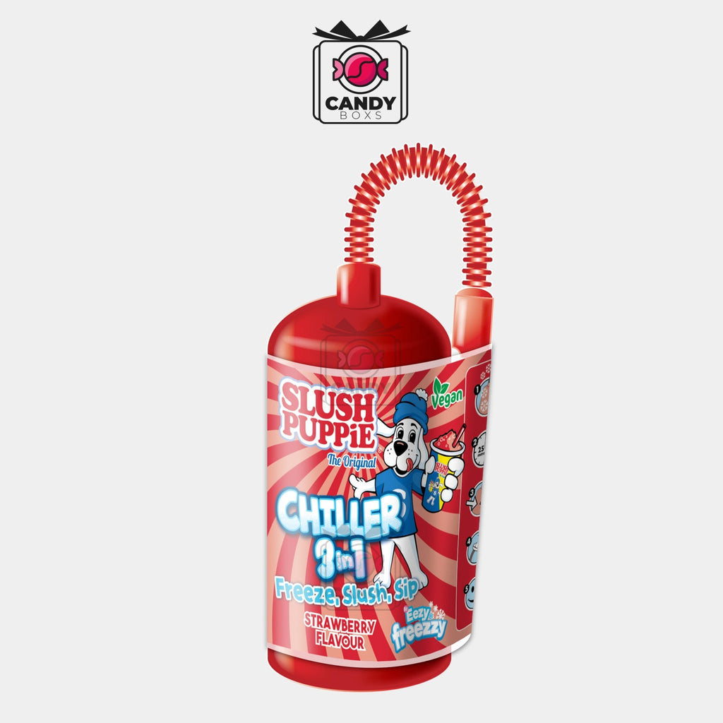SLUSH PUPPIE CHILLER 3 IN 1 FREEZE SLUSH STRAWBERRY 180ML - CANDY BOXS - Candyboxs