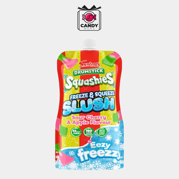 SWIZZELS DRUMSTICK SQUASHIES FREEZE & SQUEEZE SLUSH SOUR CHERRY & APPLE 250ML - CANDY BOXS - Candyboxs