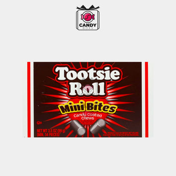 TOOTSIE ROLL MINI BITES CANDY COATED CHEWS MOVIE THEATER BOX 99G - CANDY BOXS - Candyboxs