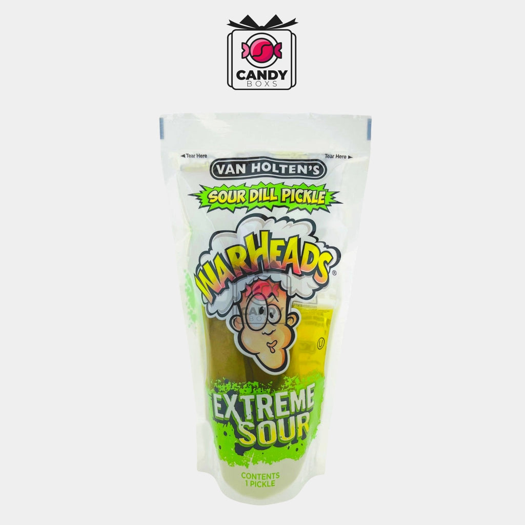 VAN HOLTEN'S WARHEADS SOUR DILL PICKLE 250G - CANDY BOXS - Candyboxs