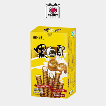 WANT WANT CARAMEL CREAM ROLLED WAFERS 56G - CANDY BOXS - Candyboxs