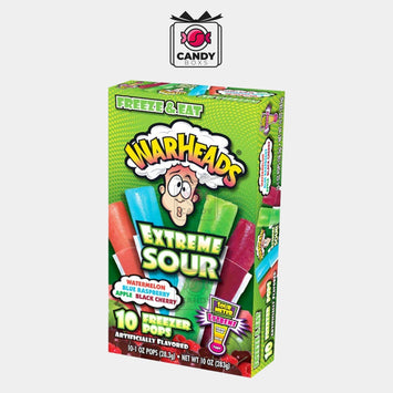 WARHEADS FREEZE & EAT 10 POPS - CANDY BOXS - Candyboxs