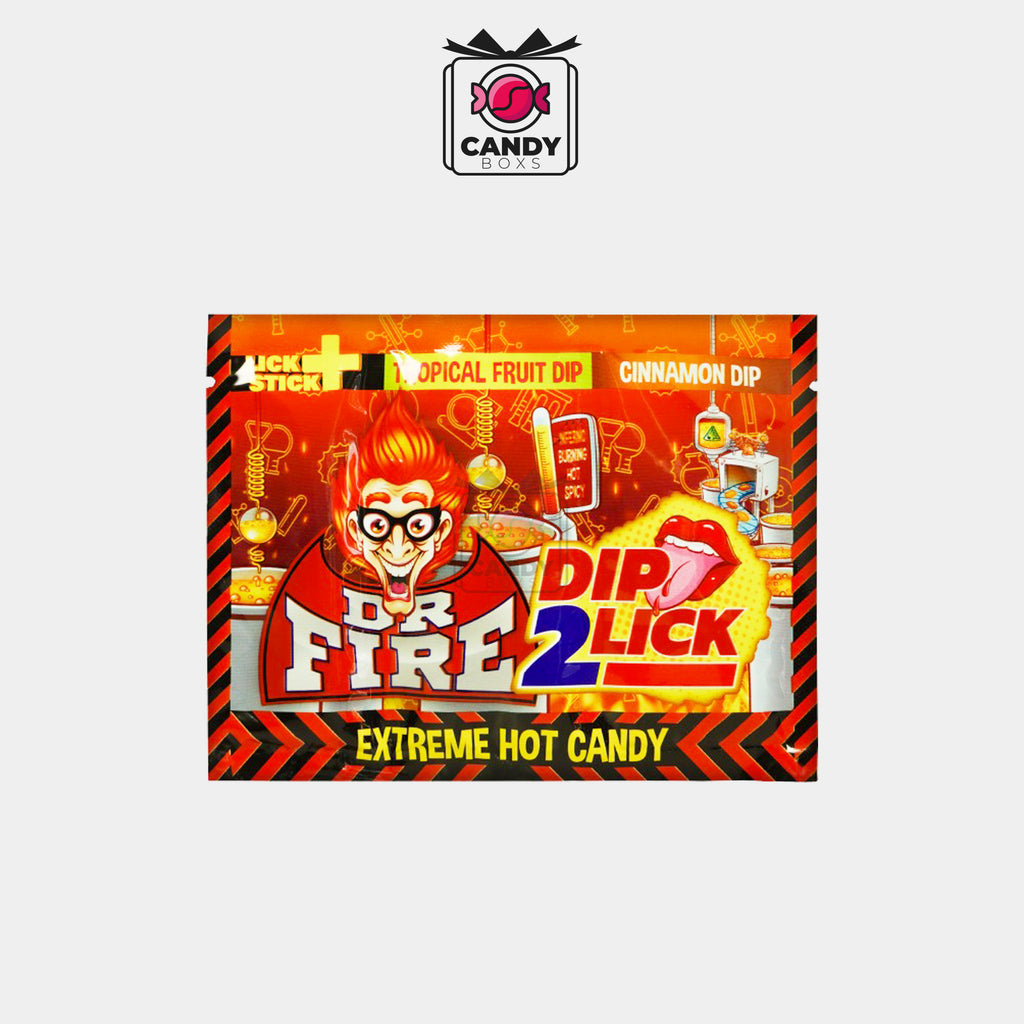 DR FIRE DIP 2 LICK EXTREME HOT CANDY - CANDY BOXS