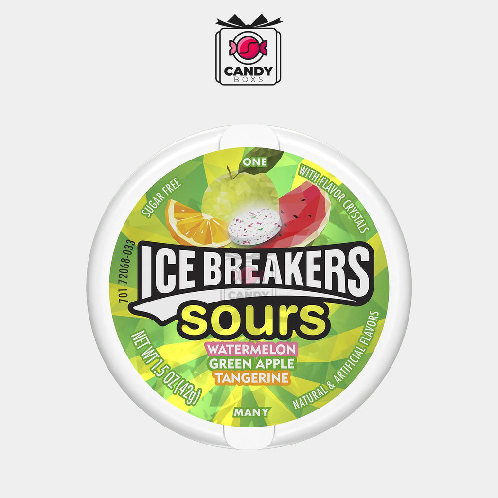 ICE BREAKERS SOURS W.G.T (SANS SUCRE) - CANDY BOXS