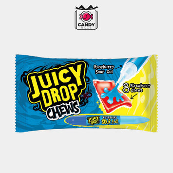 JUICY DROP CHEWS RASPBERRY - CANDY BOXS