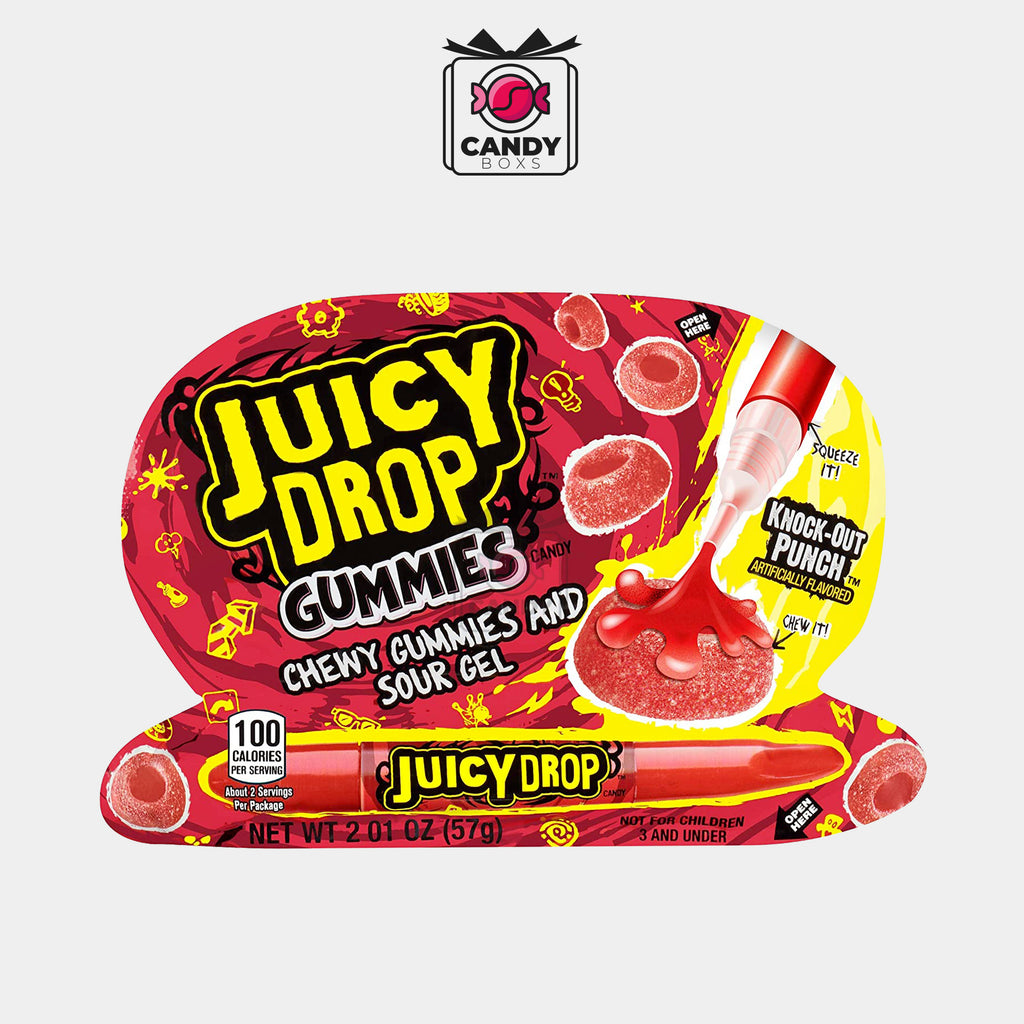 JUICY DROP GUMMIES  KNOCK OUT PUNCH - CANDY BOXS