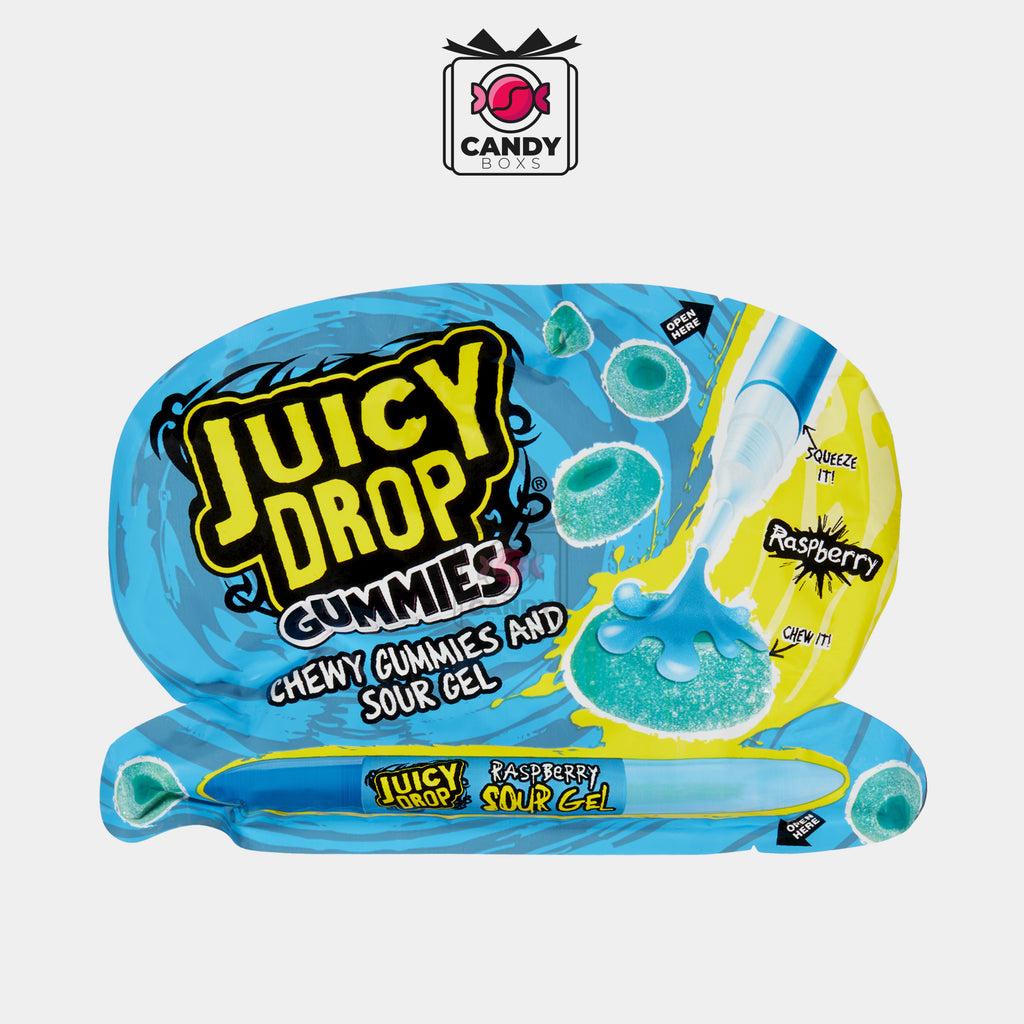 JUICY DROP GUMMIES  RASPBERRY - CANDY BOXS