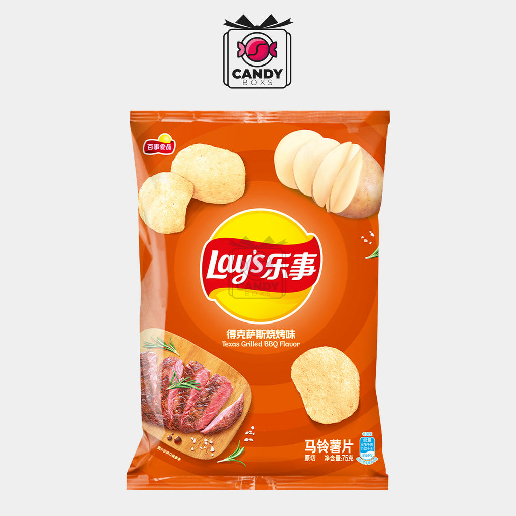 LAY'S TEXAS GRILLED BBQ FLAVOR 70G - CANDY BOXS
