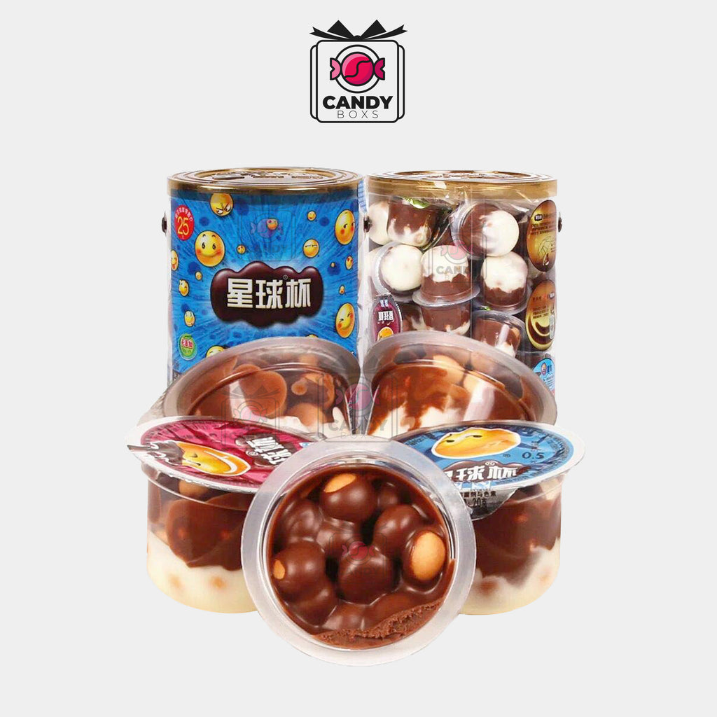 SNACK PLANET CUP WITH CHOCOLATE BISCUIT 2PCS - CANDY BOXS