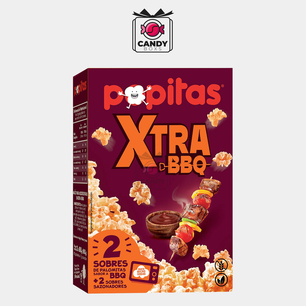 MICROWAVE POP-CORN POPITAS XTRA BBQ X2 - CANDY BOXS