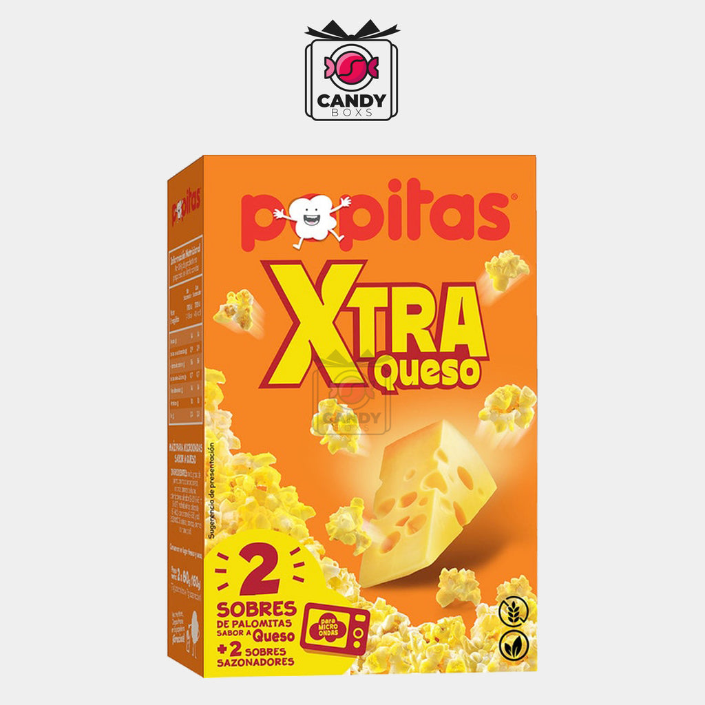 MICROWAVE POP-CORN POPITAS XTRA CHEESE X2 - CANDY BOXS