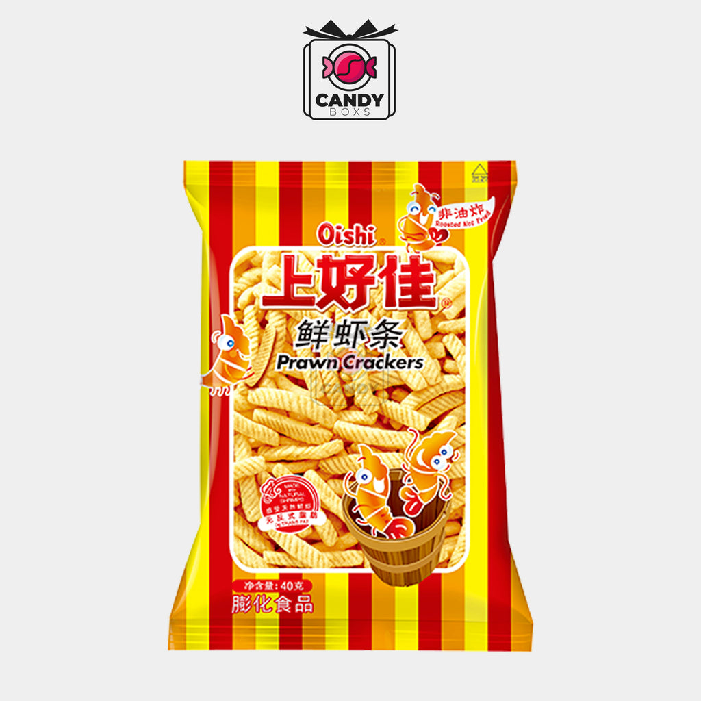 OISHI PRAWN CRACKERS WITH NATURAL SHRIMPS 40 G - CANDY BOXS