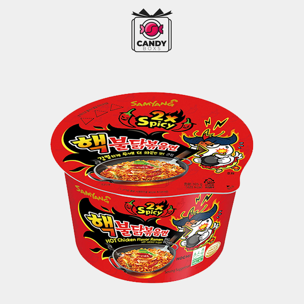 SAMYANG NOODLES HOT CHICKEN FLAVOR RAMEN 2x SPICY 105G CANDY BOXS