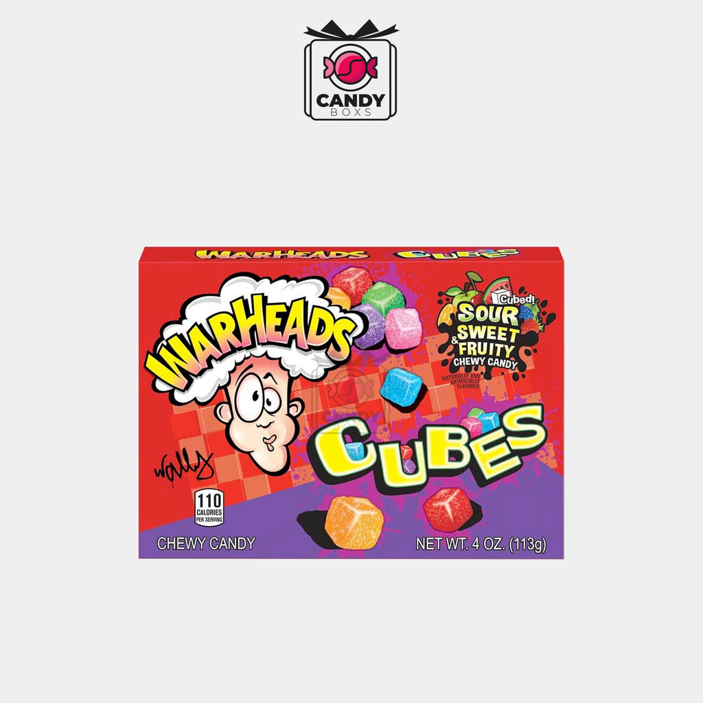 WARHEADS CUBES - SOUR SWEET FRUITY 113 G - CANDY BOXS