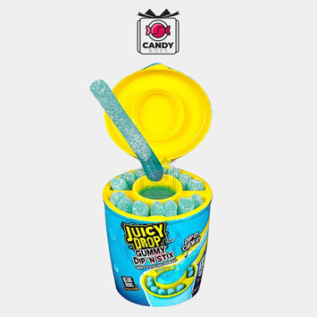 JUICY DROP GUMMY DIP'N STIX BLUE REBEL - CANDY BOXS - Candyboxs