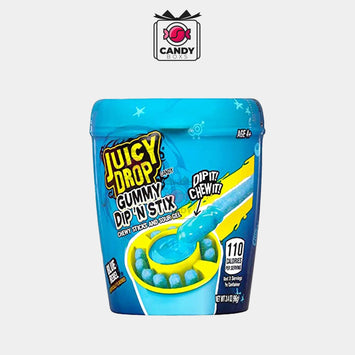 JUICY DROP GUMMY DIP'N STIX BLUE REBEL - CANDY BOXS - Candyboxs