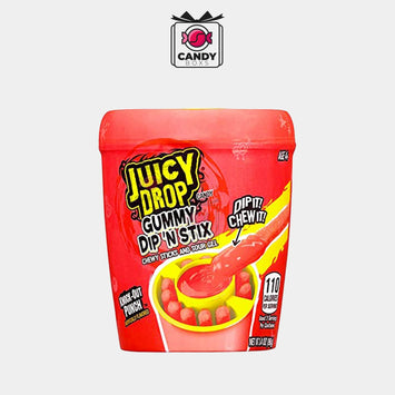 JUICY DROP GUMMY DIP'N STIX KNOCK - OUT PUNCH - CANDY BOXS - Candyboxs